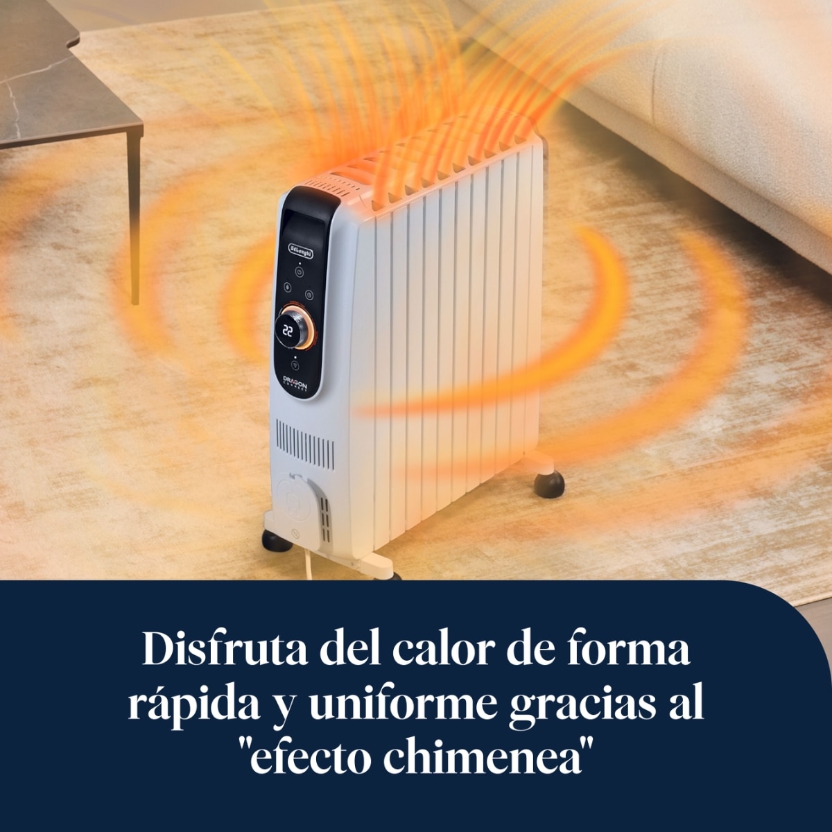 Imagen 4 de Radiador de aceite De'Longhi Dragon Connect TRD51025WIFI con control por Smart App - Blanco Blanco