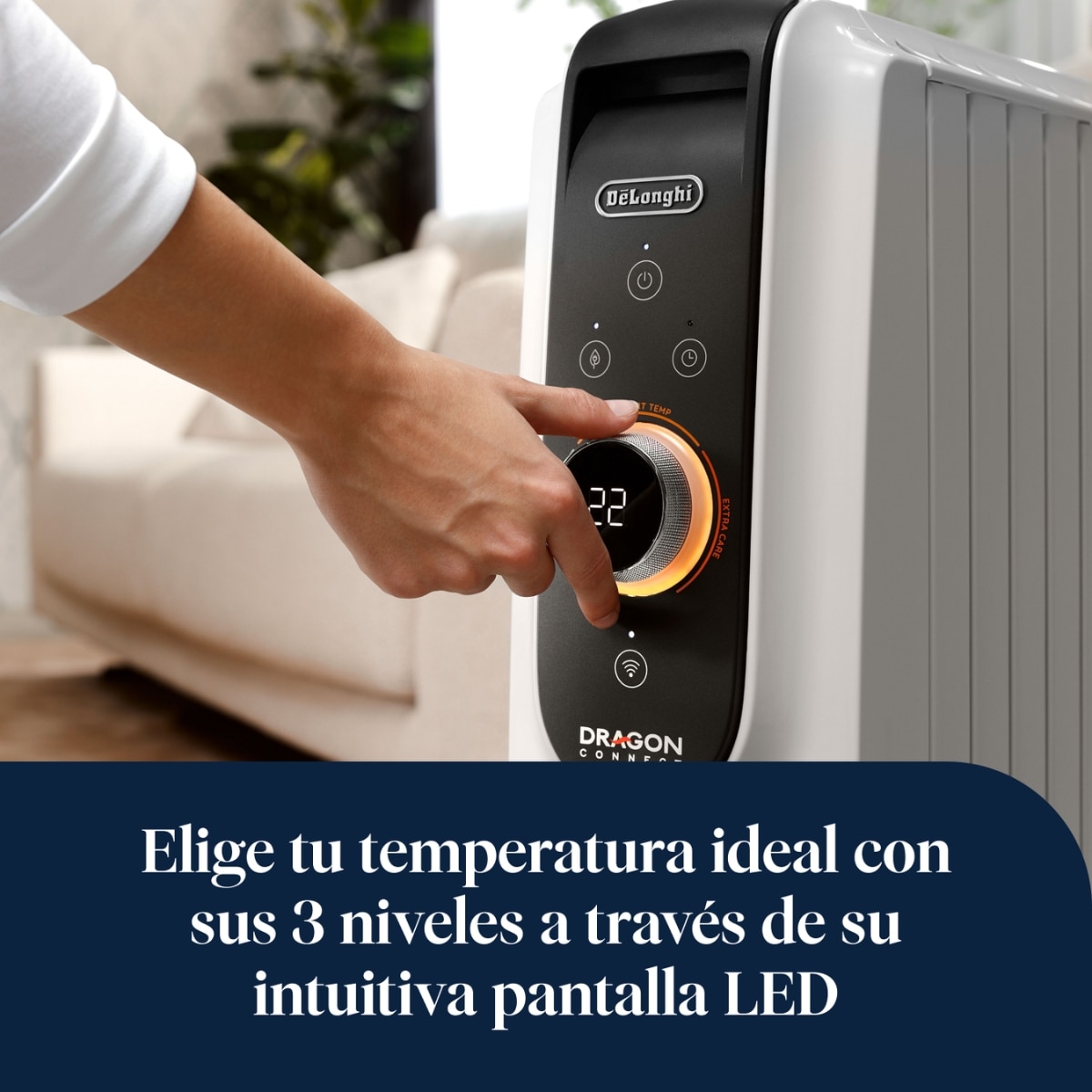 Imagen 5 de Radiador de aceite De'Longhi Dragon Connect TRD51025WIFI con control por Smart App - Blanco Blanco