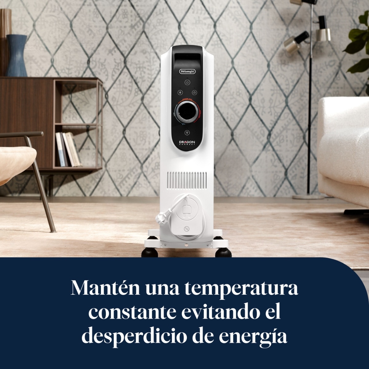 Imagen 6 de Radiador de aceite De'Longhi Dragon Connect TRD51025WIFI con control por Smart App - Blanco Blanco