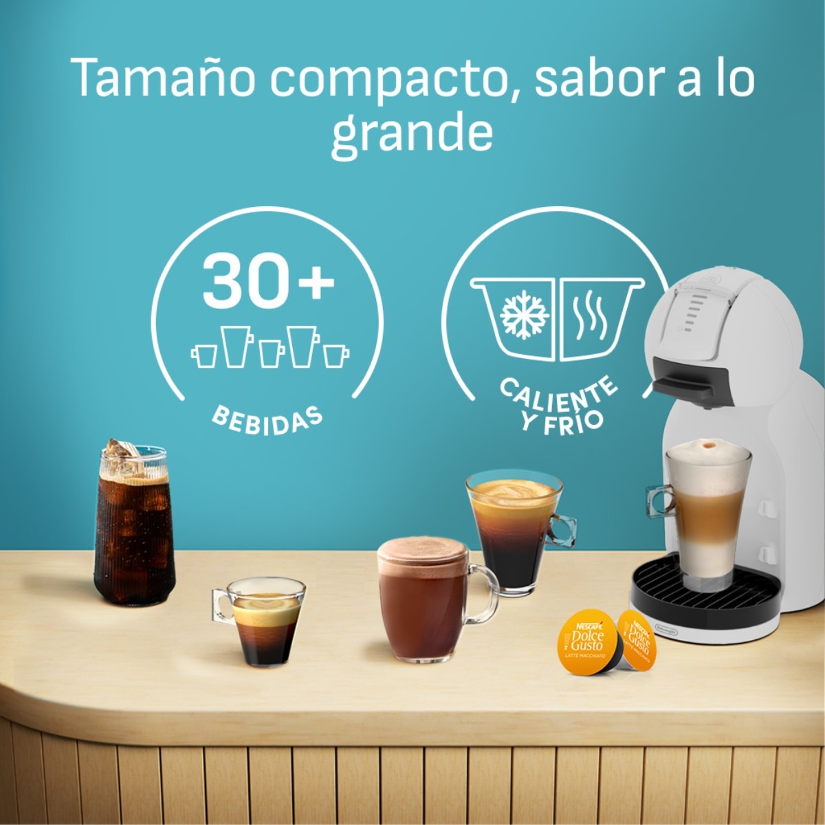 Imagen 4 de Cafetera de cápsulas De'Longhi Mini Me 2 EDG335.W para cápsulas Nescafé Dolce Gusto - Blanco Blanco