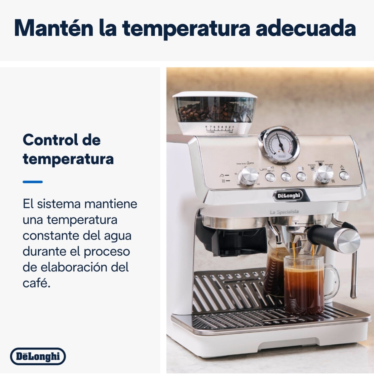 Cafetera espresso manual de bomba De´Longhi La Specialista Arte