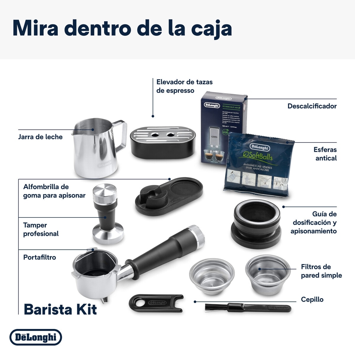 Imagen 7 de Cafetera espresso manual de bomba De´Longhi La Specialista Arte EC9155.W con molinillo - Blanco Blanco