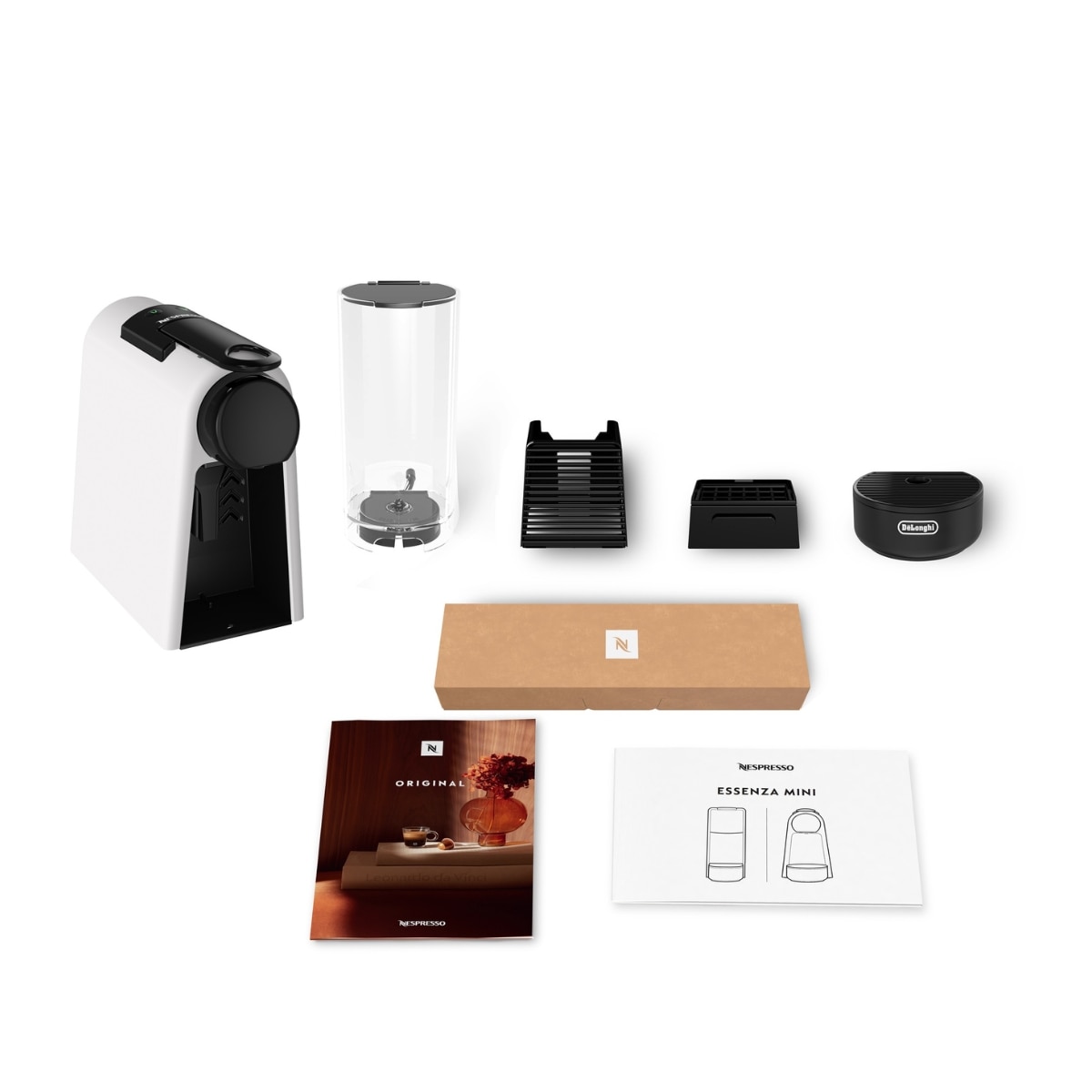 Cafetera de cápsulas automática Nespresso De'Longhi Essenza Mini EN85.WMT para cápsulas Nespresso Original - Blanco mate Blanco mate-6