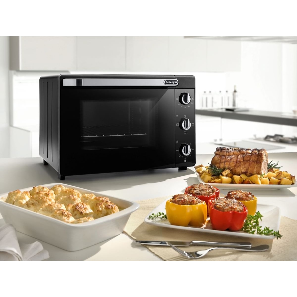 Horno de sobremesa De'Longhi EO40112.BK 40 litros y 5 funciones de cocción - Negro Negro-6
