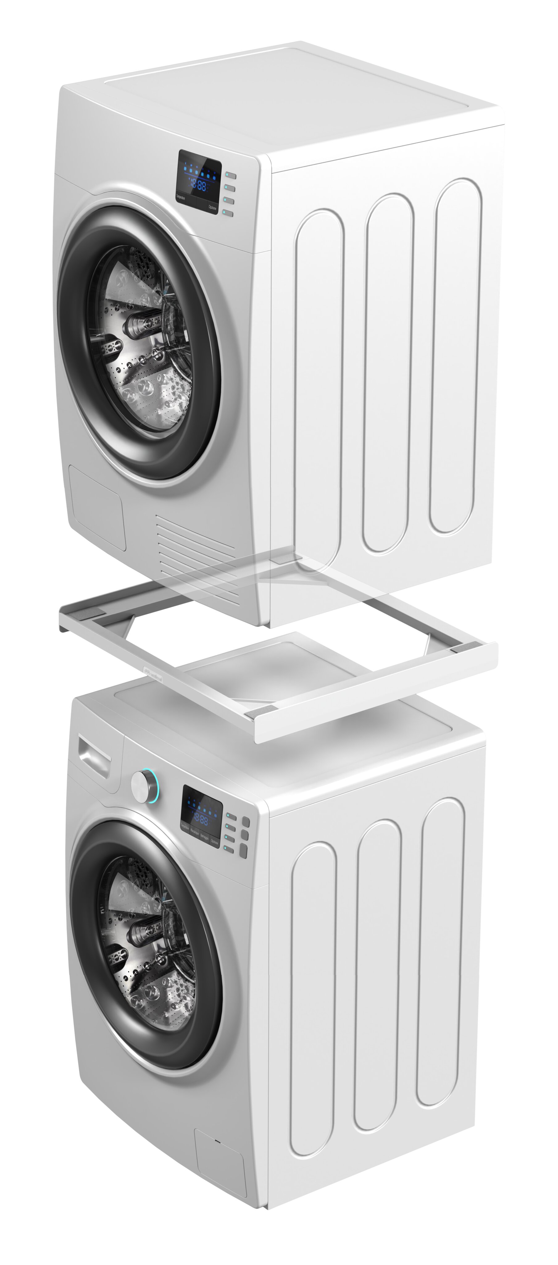 Imagen 2 de Kit superposición para lavadora y secadora Torre Style L60 Meliconi - Blanco Blanco