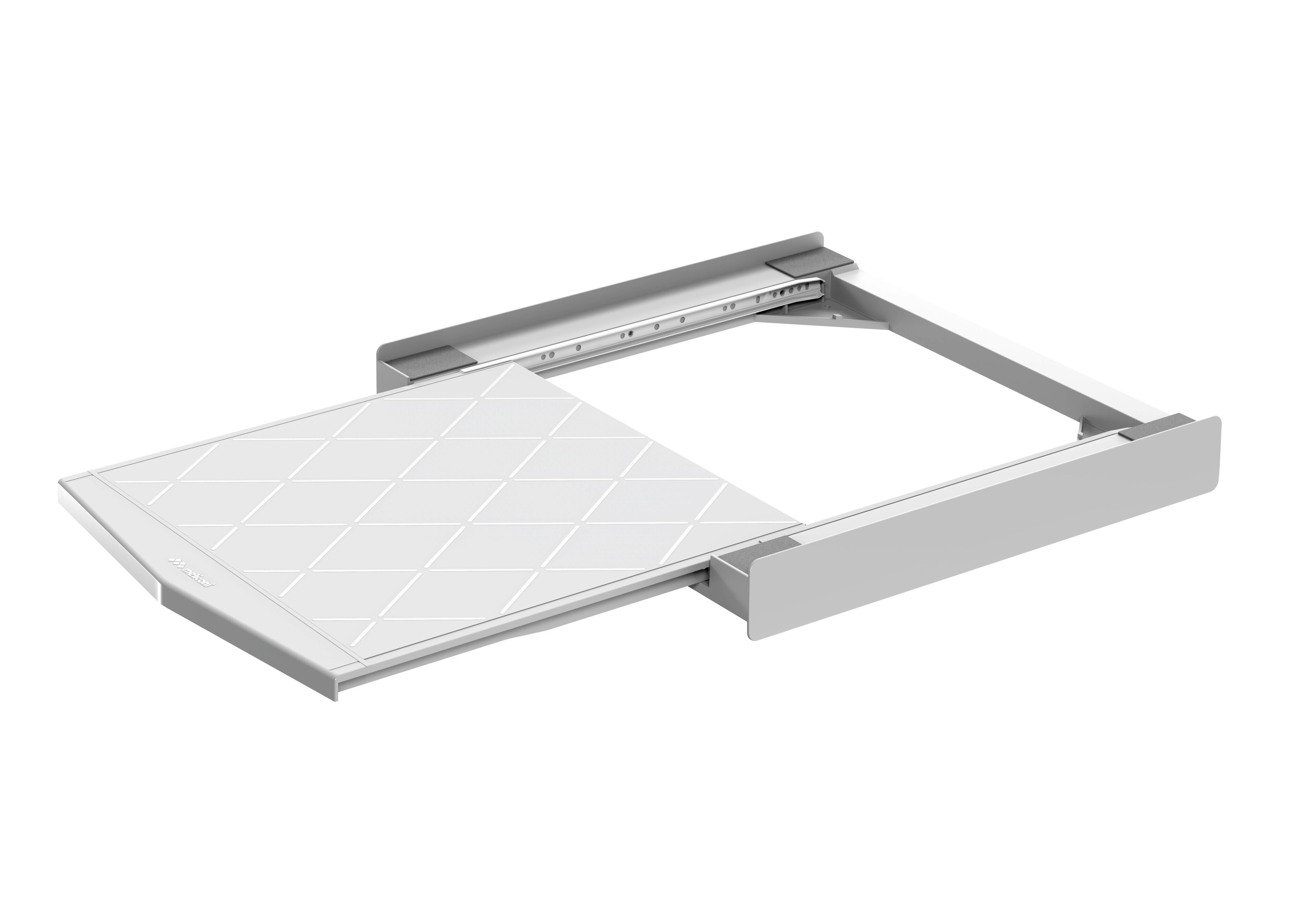 Imagen 2 de Kit superposición para lavadora y secadora son soporte extraíble Torre Square L60 Meliconi - Blanco Blanco