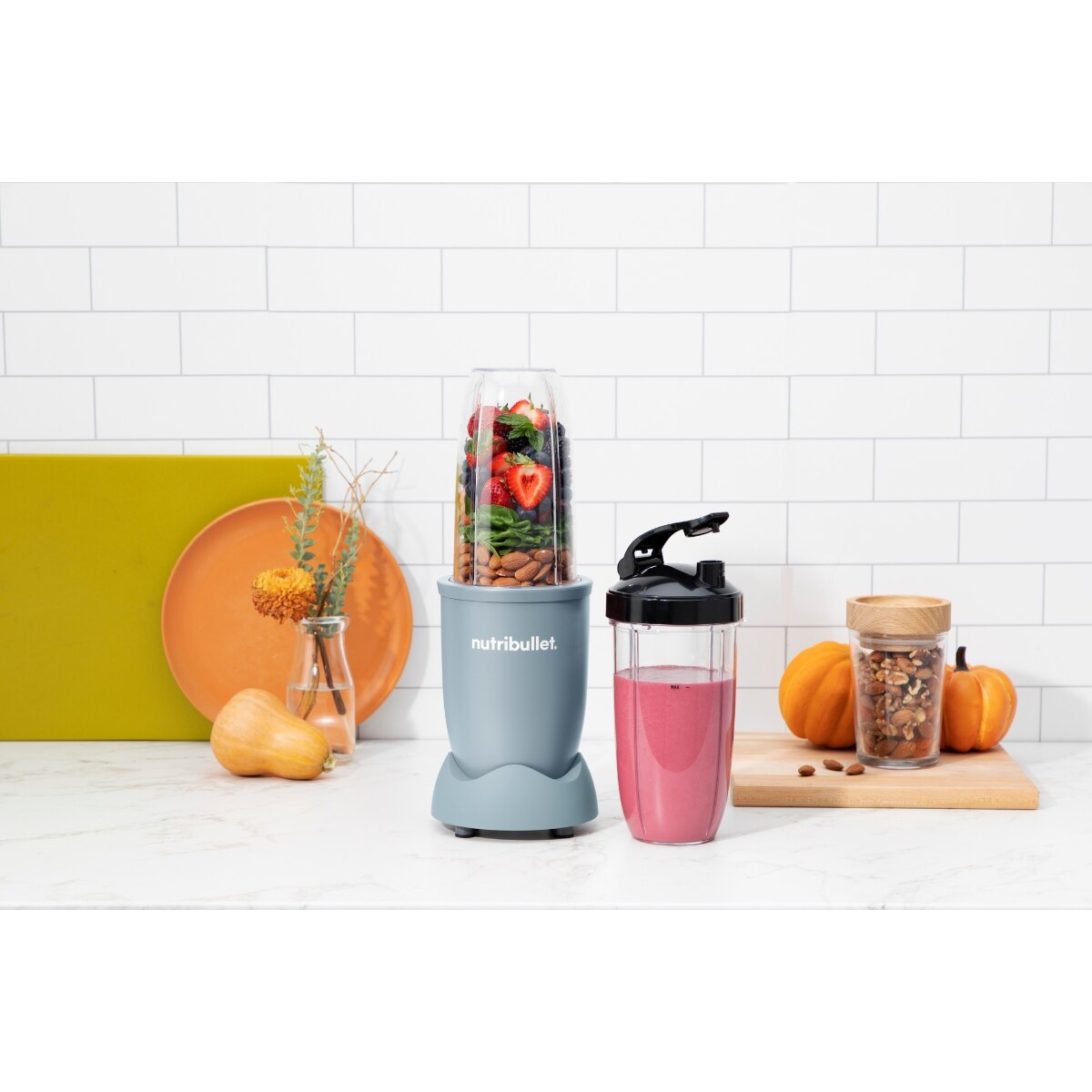 Batidora de vaso Nutribullet Pro Mineral NB907MASL 900W con vaso para llevar - Azul Azul-7