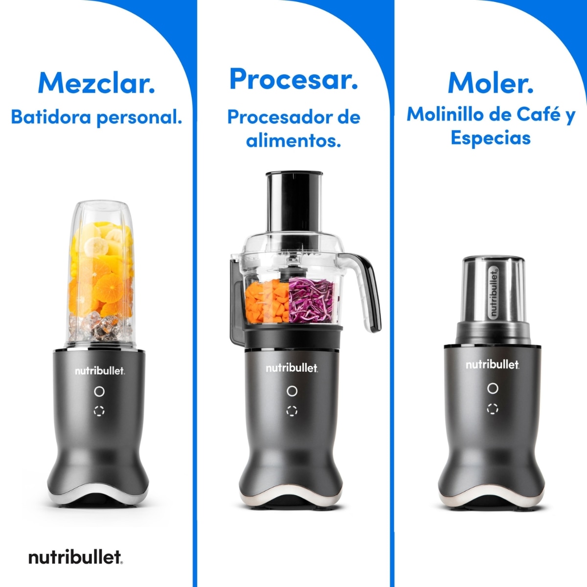 Batidora de vaso Nutribullet Ultra Plus+ NB1224DG sistema compacto 3 en 1 - Gris oscuro Gris oscuro-3