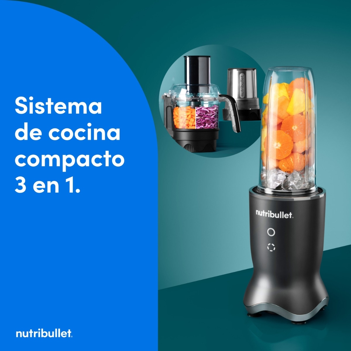 Batidora de vaso Nutribullet Ultra Plus+ NB1224DG sistema compacto 3 en 1 - Gris oscuro Gris oscuro-4