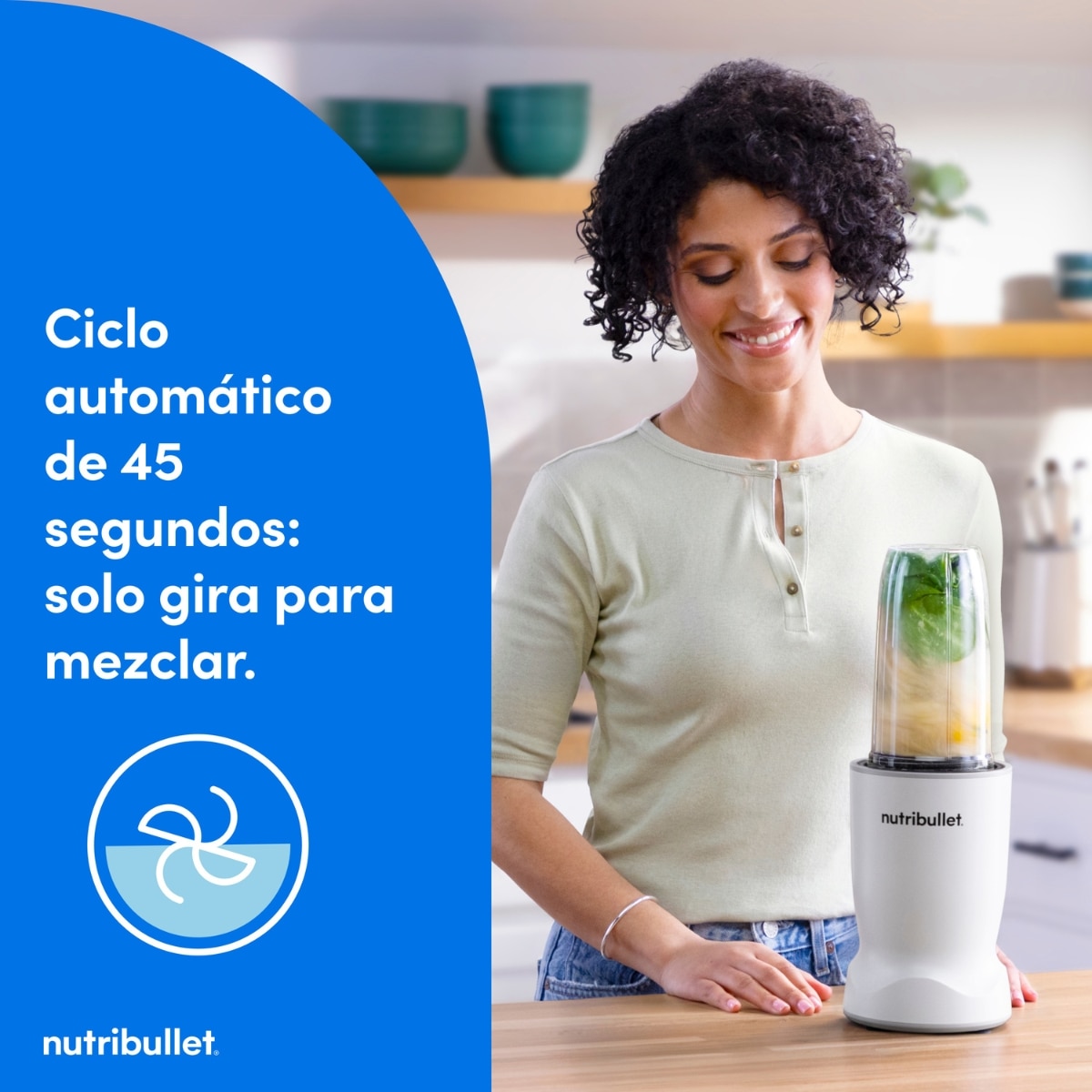 Batidora de vaso Nutribullet Turbo NBT1006MW 1000W con 2 vasos de viaje - Blanco Blanco-5
