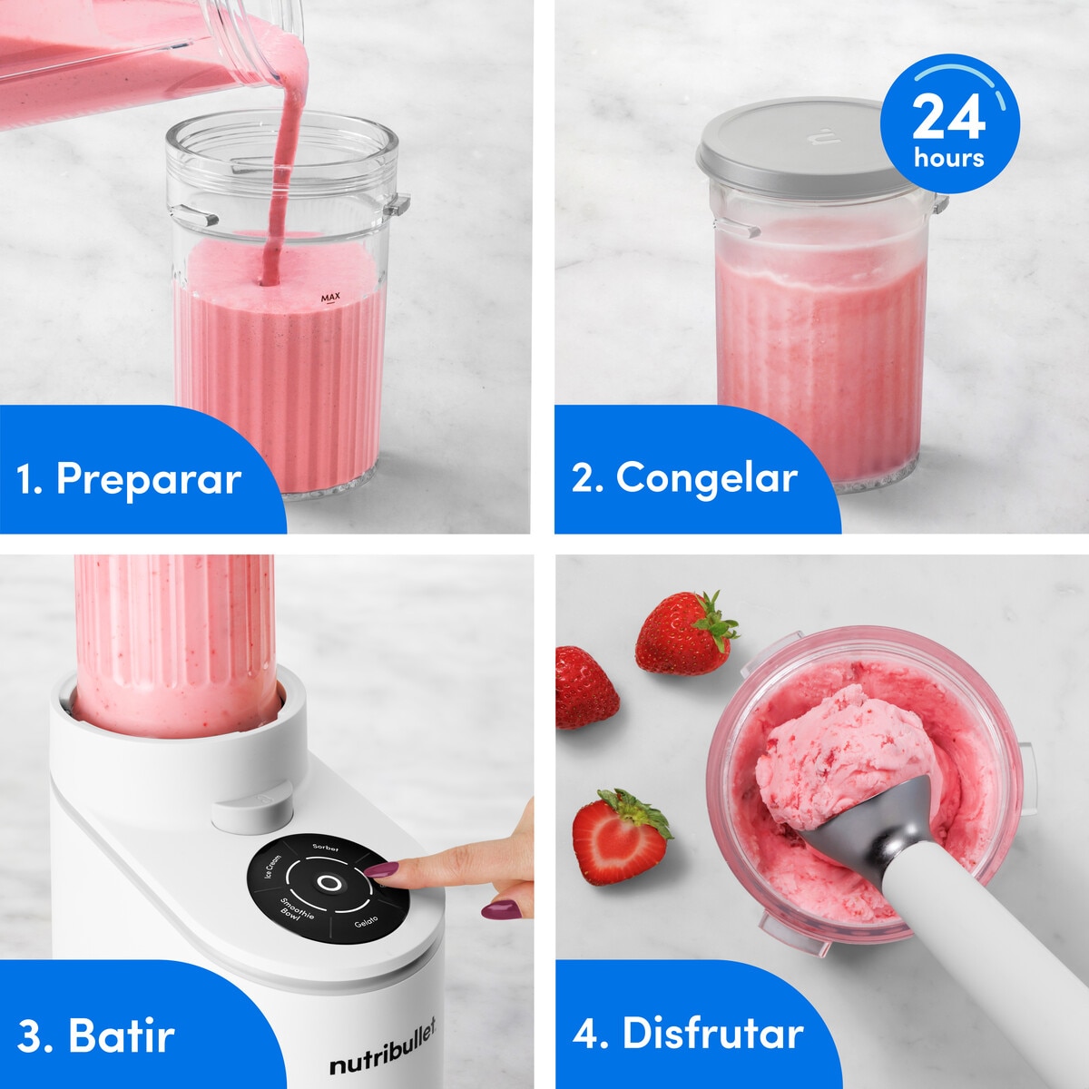 Imagen 6 de Heladera Nutribullet Chill NBD0503W con 5 programas automáticos - Blanco Blanco
