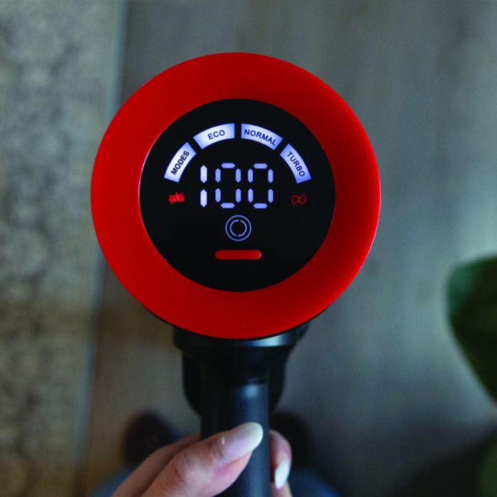 Imagen 2 de Aspirador de escoba sin cable Polti Forzaspira Active SR300 con batería extraíble y pantalla digital - Negro / Rojo Negro / Rojo