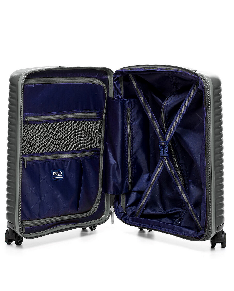 Imagen 6 de Maleta de cabina expandible vega rígida con capacidad 39/44l dimensiones 55x40x20/25cm - Modo by Roncato - Antracita Antracita