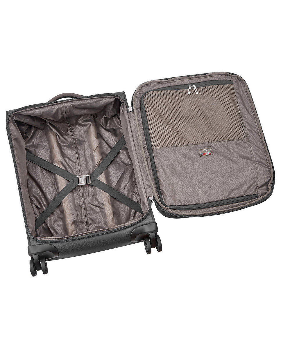 Imagen 5 de Maleta de cabina expandible sidetrack blanda con capacidad 42/48l dimensiones 55x40x20/23cm - Roncato - Antracita Antracita