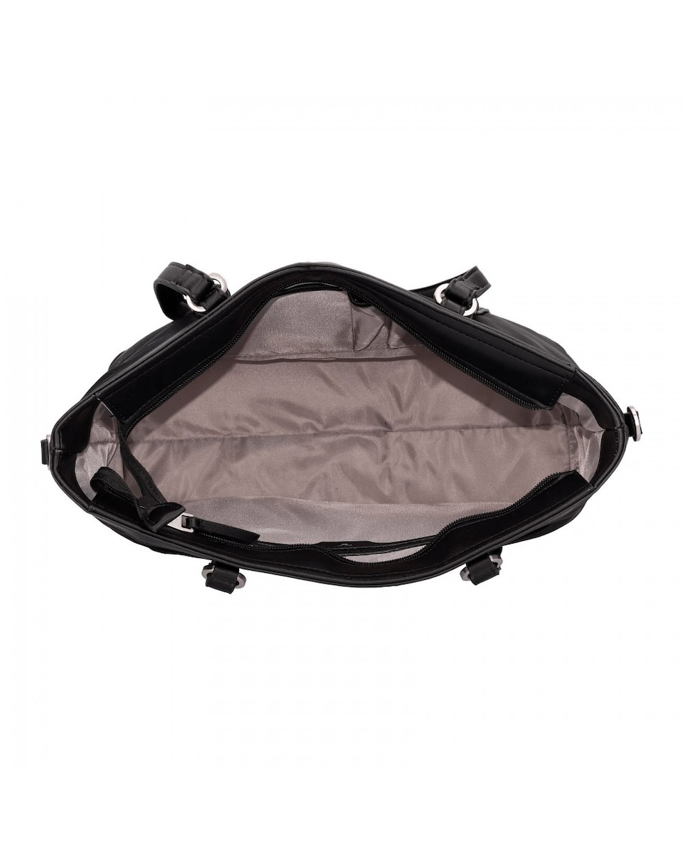Bolsa shopper Solaris con compartimento colgante Negro-5