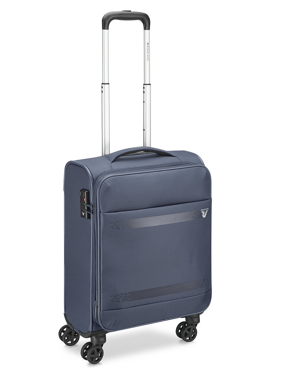 Maleta de cabina expandible jazz 4.0 blanda con capacidad 40/47l dimensiones 55x40x20/23cm - Roncato - Azul oscuro Azul oscuro-1