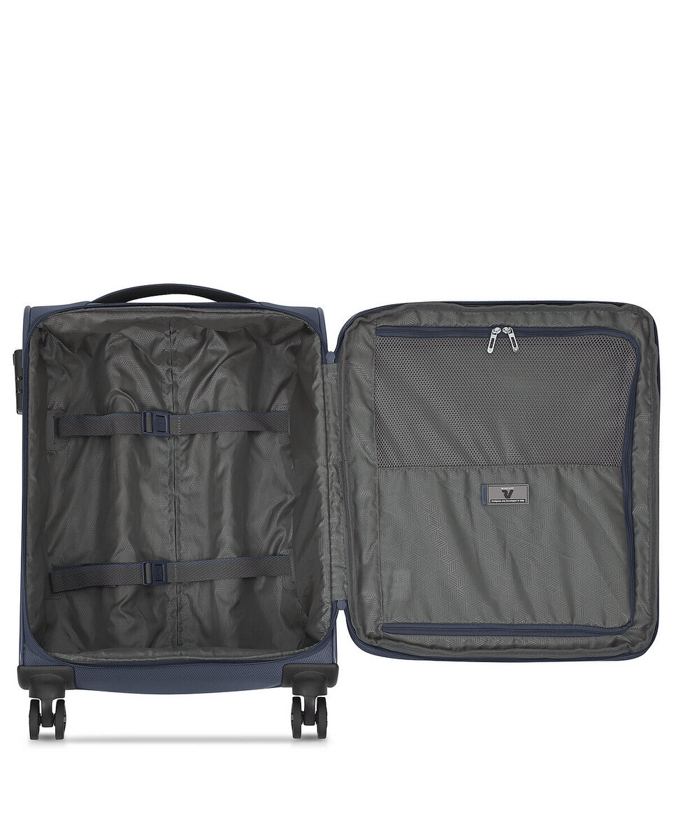 Maleta de cabina expandible jazz 4.0 blanda con capacidad 40/47l dimensiones 55x40x20/23cm - Roncato - Azul oscuro Azul oscuro-5