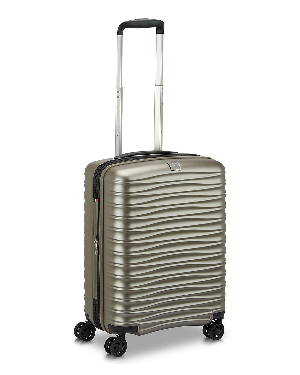 Imagen 1 de Maleta de cabina expandible wave dlx rígida con capacidad 40/47l dimensiones 55x40x20/25cm Champagne