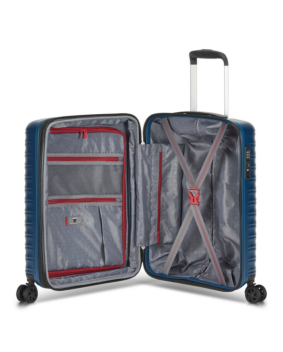 Maleta de cabina expandible wave dlx rígida con capacidad 40/47l dimensiones 55x40x20/25cm - Roncato - Tejano Tejano-4