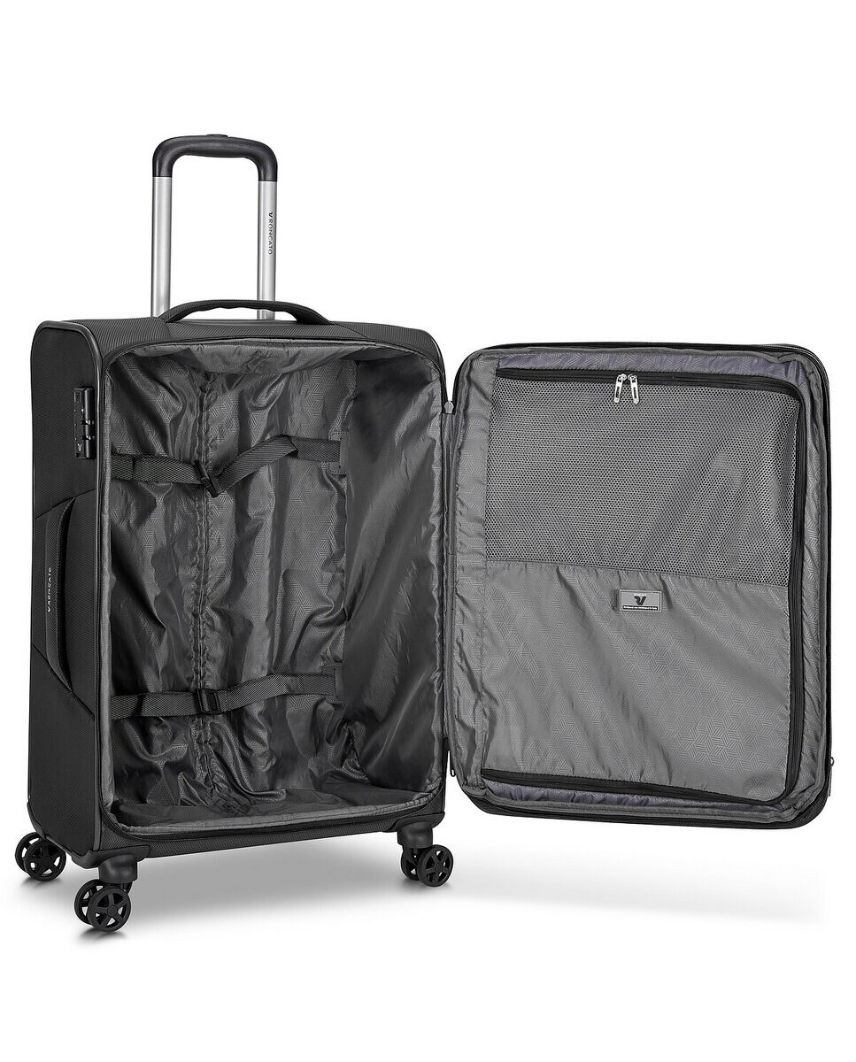 Imagen 6 de Juego de maletas jazz 4.0 blanda con capacidad 40/47 | 68/78 | 100/114l - Roncato - Negro Negro