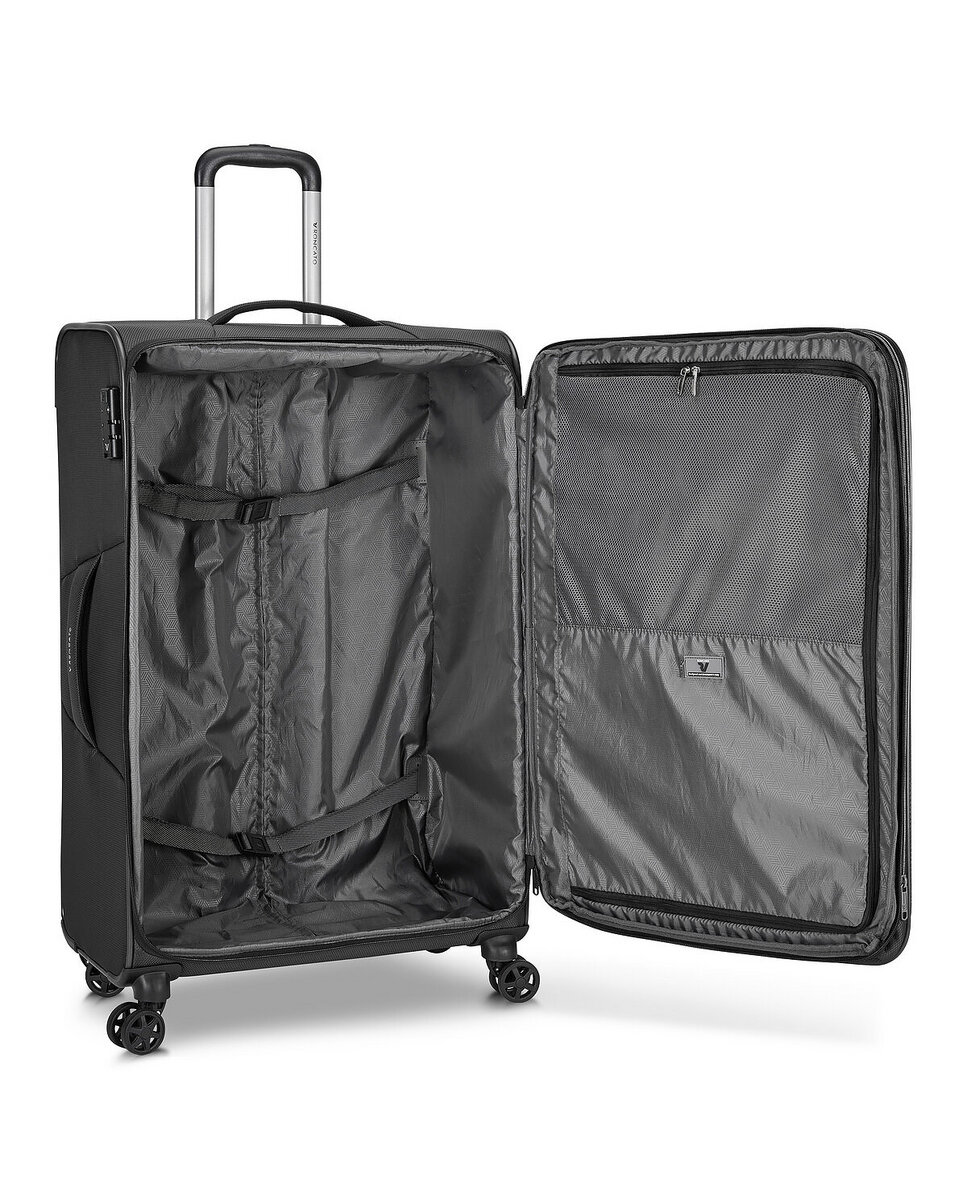 Imagen 4 de Maleta grande expandible jazz 4.0 blanda con capacidad 100/114l - Roncato - Negro Negro