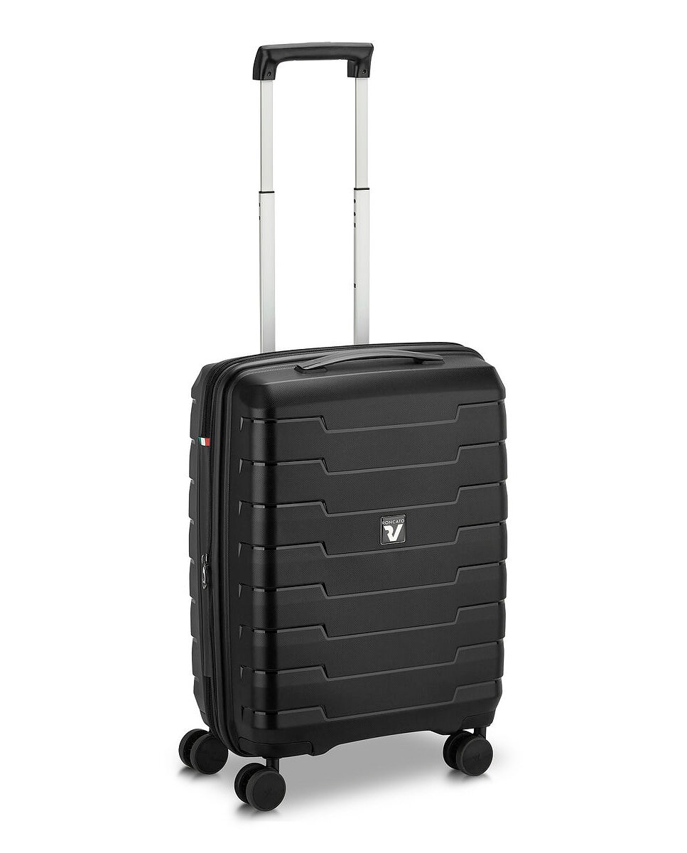 Maleta de cabina expandible skyline 2.0 rígida con capacidad 40/50l dimensiones 55x40x20/25cm - Roncato - Negro Negro-1