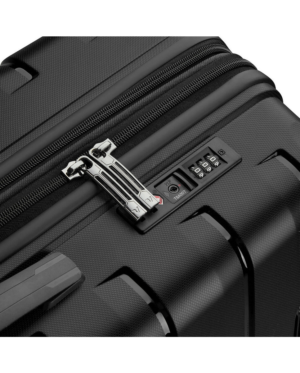 Maleta de cabina expandible skyline 2.0 rígida con capacidad 40/50l dimensiones 55x40x20/25cm - Roncato - Negro Negro-8