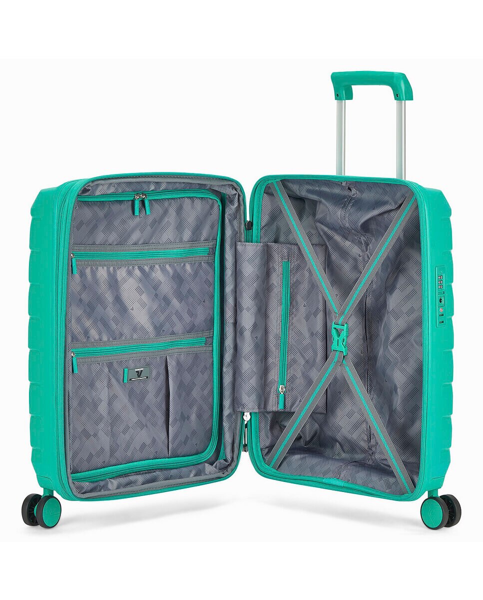 Imagen 4 de Maleta de cabina expandible skyline 2.0 rígida con capacidad 40/50l dimensiones 55x40x20/25cm - Roncato - Verde menta Verde menta
