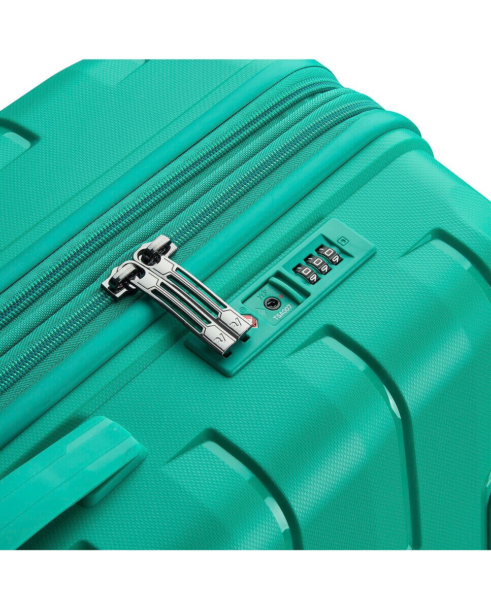 Imagen 8 de Maleta de cabina expandible skyline 2.0 rígida con capacidad 40/50l dimensiones 55x40x20/25cm - Roncato - Verde menta Verde menta