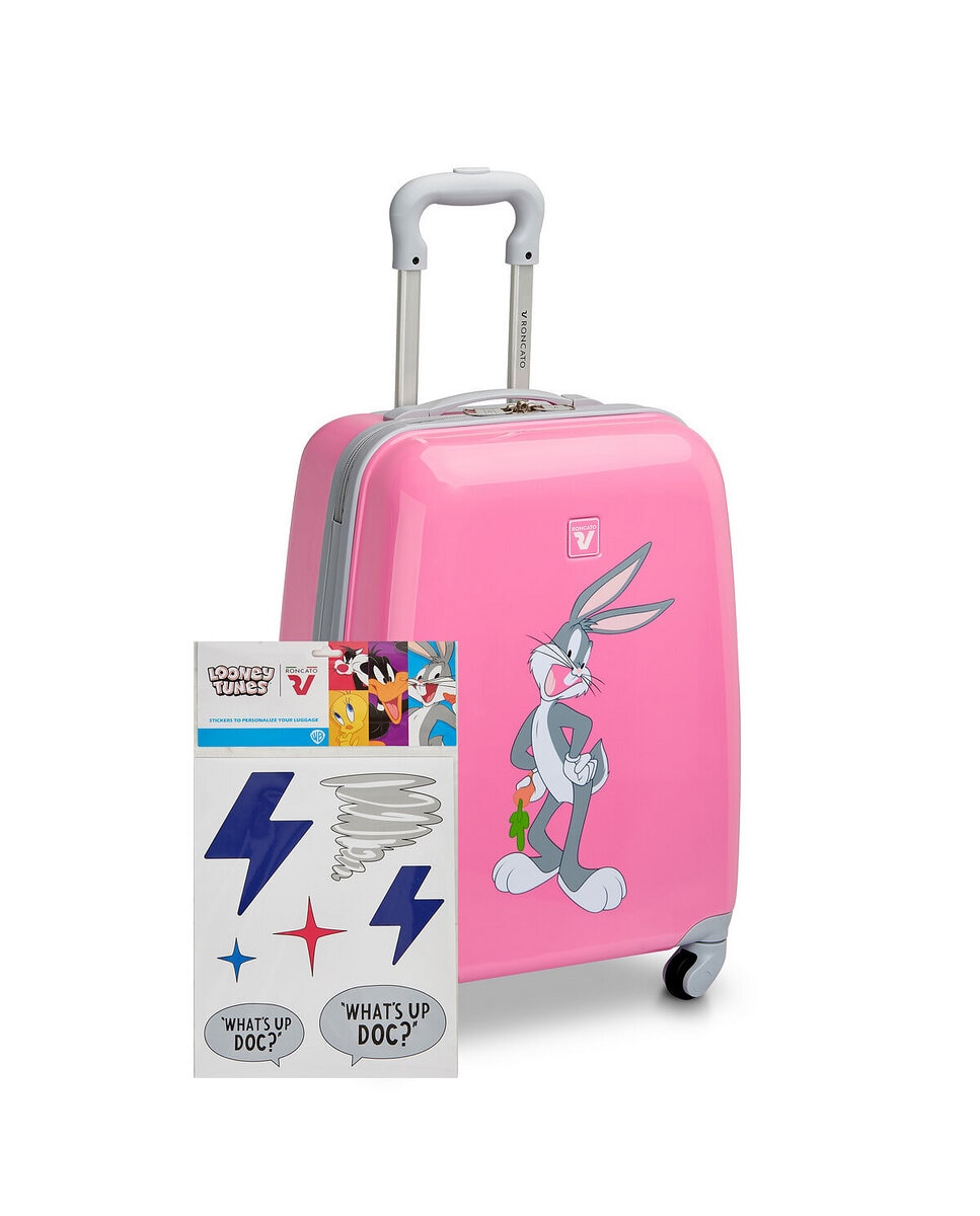 Maleta de cabina looney tunes con capacidad 36l dimensiones 50x36x22cm - Roncato - Gris / Blanco Gris / Blanco-7
