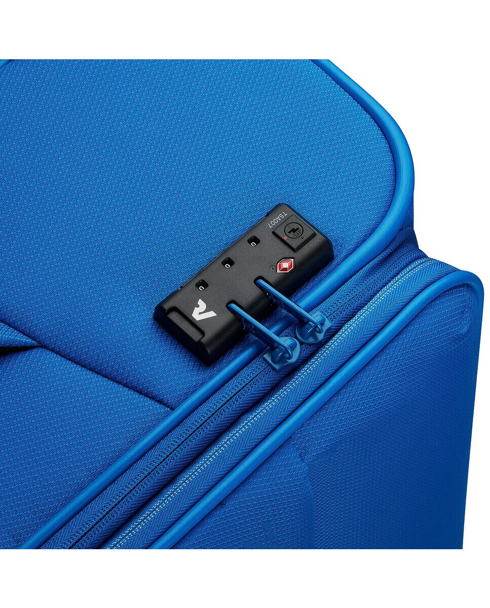 Maleta de cabina expandible jazz 4.0 blanda con capacidad 40/47l dimensiones 55x40x20/23cm - Roncato - Azul celeste Azul celeste-7