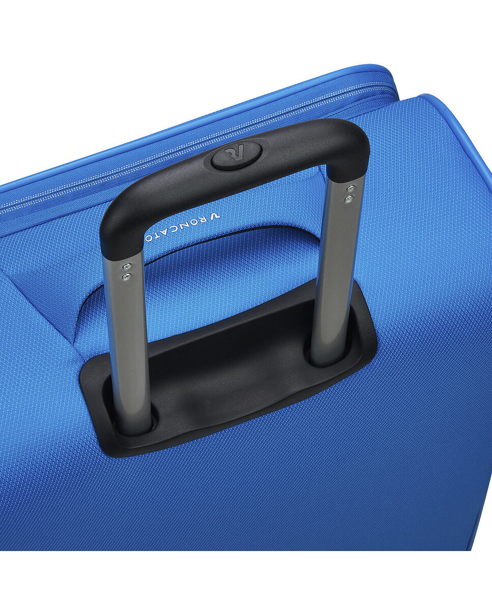 Maleta de cabina expandible jazz 4.0 blanda con capacidad 40/47l dimensiones 55x40x20/23cm - Roncato - Azul celeste Azul celeste-8