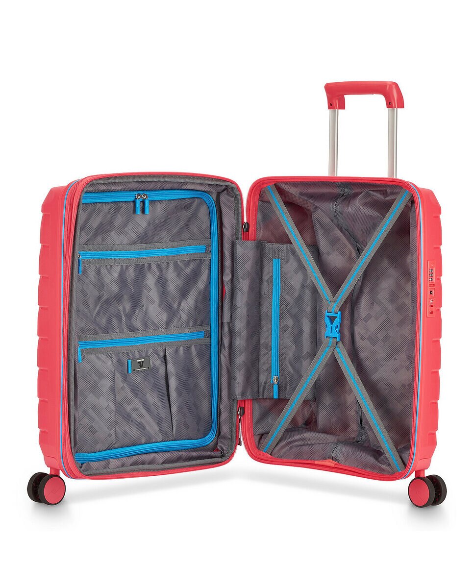 Maleta de cabina expandible skyline 2.0 rígida con capacidad 40/50l dimensiones 55x40x20/25cm - Roncato - Rojo Rojo-4