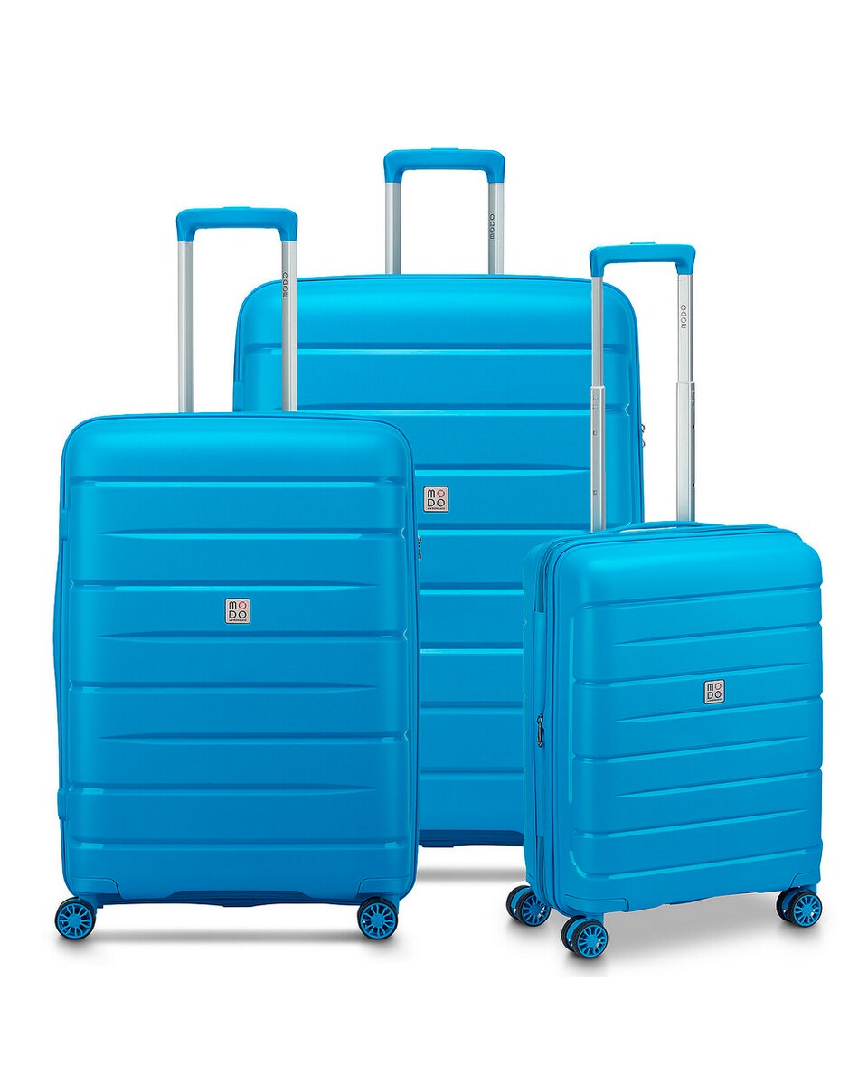Juego de maletas  (grande, mediana y cabina) Starlight 30 rígidas expandible con capacidad hasta 110 L Azul-1