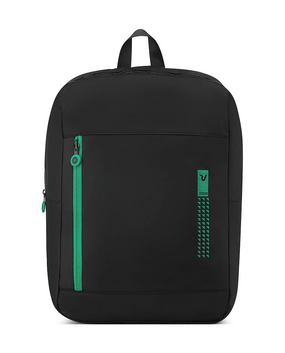 COMPACT Easyjet Mochila viaje 45x36x20 cm - Roncato - Negro Verde flúor-1