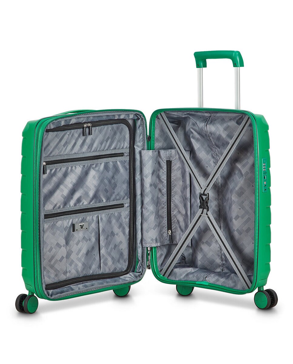Imagen 4 de Maleta de cabina expandible skyline 2.0 rígida con capacidad 40/50l dimensiones 55x40x20/25cm - Roncato - Verde flúor Verde flúor