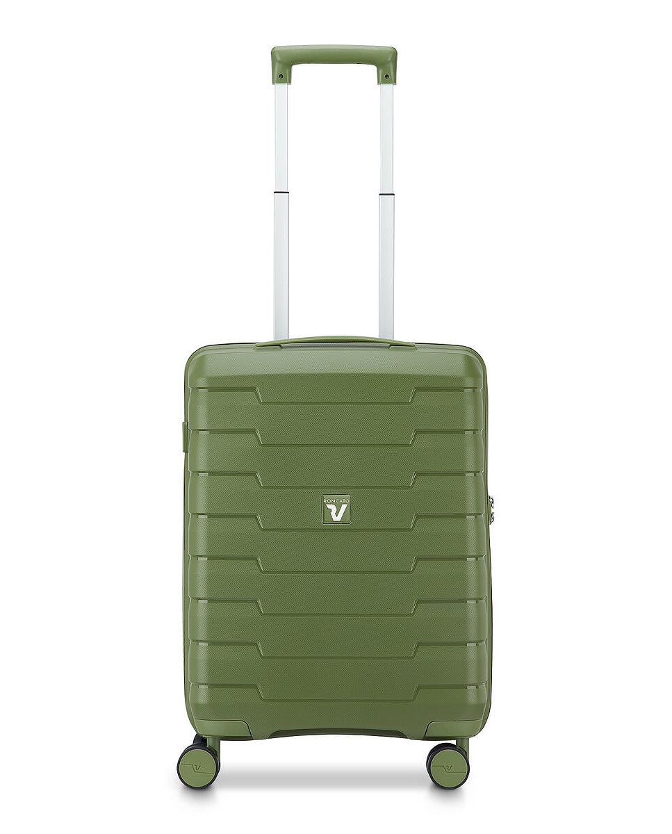 Imagen 2 de Maleta de cabina skyline 2,0 neon rígida con capacidad 40l dimensiones 55x40x20cm - Roncato - Verde Oliva Verde Oliva