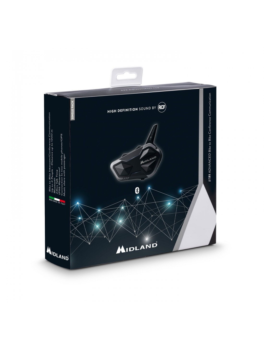 Intercomunicador de moto Btr1 Advanced Individual Midland - Negro Negro-4