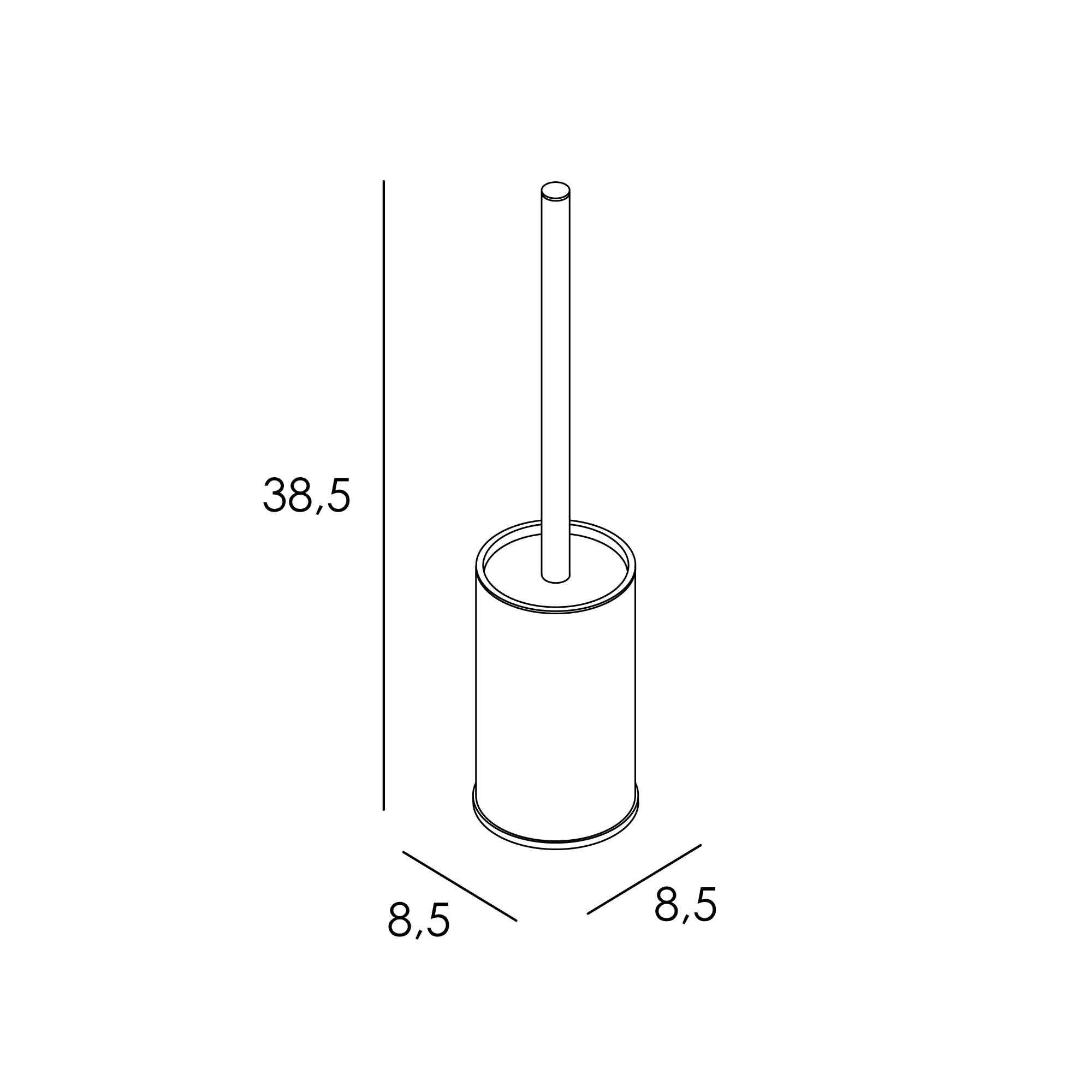 Imagen 2 de Escobillero de suelo Manillons Torrent - Bronce Mate Bronce Mate