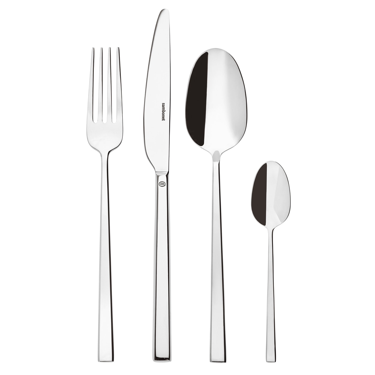 Imagen 0 de Cubertería de 24 piezas Monoblock Rock Sambonet Plata