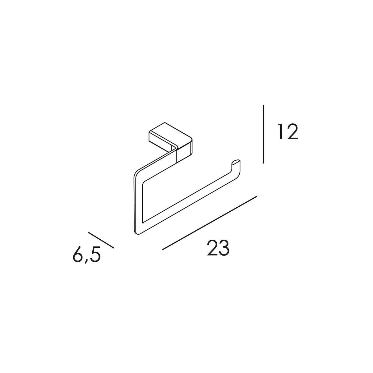 Toallero de aro Yass Manillons Torrent Negro mate-2