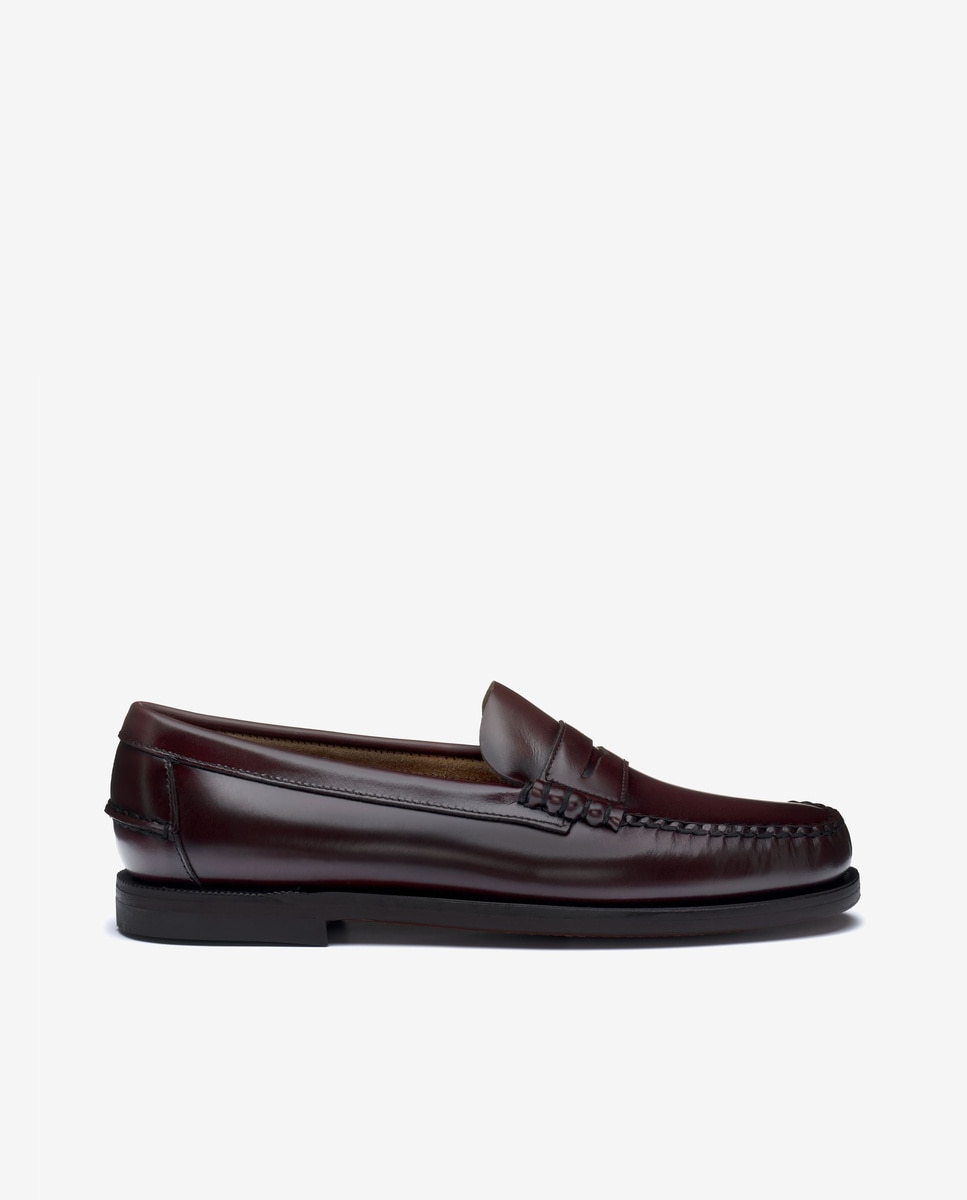 Imagen 0 de Mocasines de mujer en piel de estilo oficina Burdeos