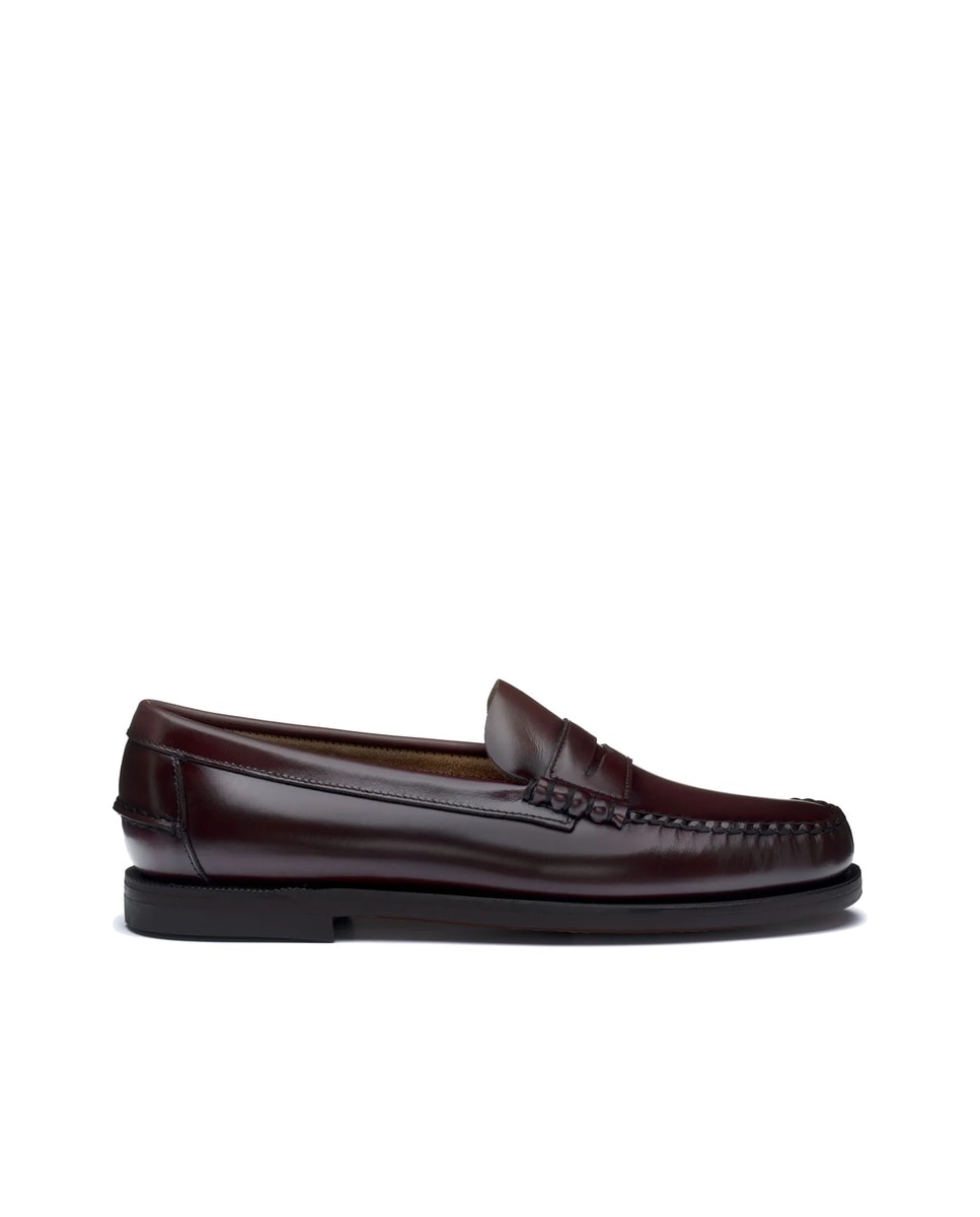 Mocasin de mujer en piel - Sebago - Burdeos Burdeos-1