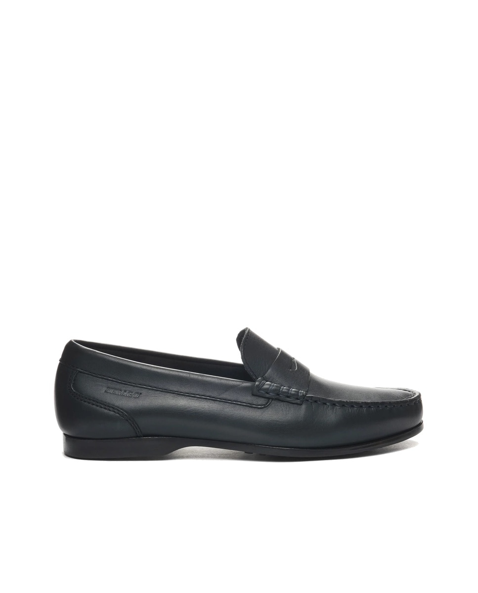 Imagen 0 de Mocasines driver de hombre de piel Azul marino