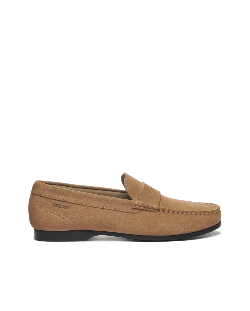 Imagen 0 de Mocasines driver de hombre de ante Camel