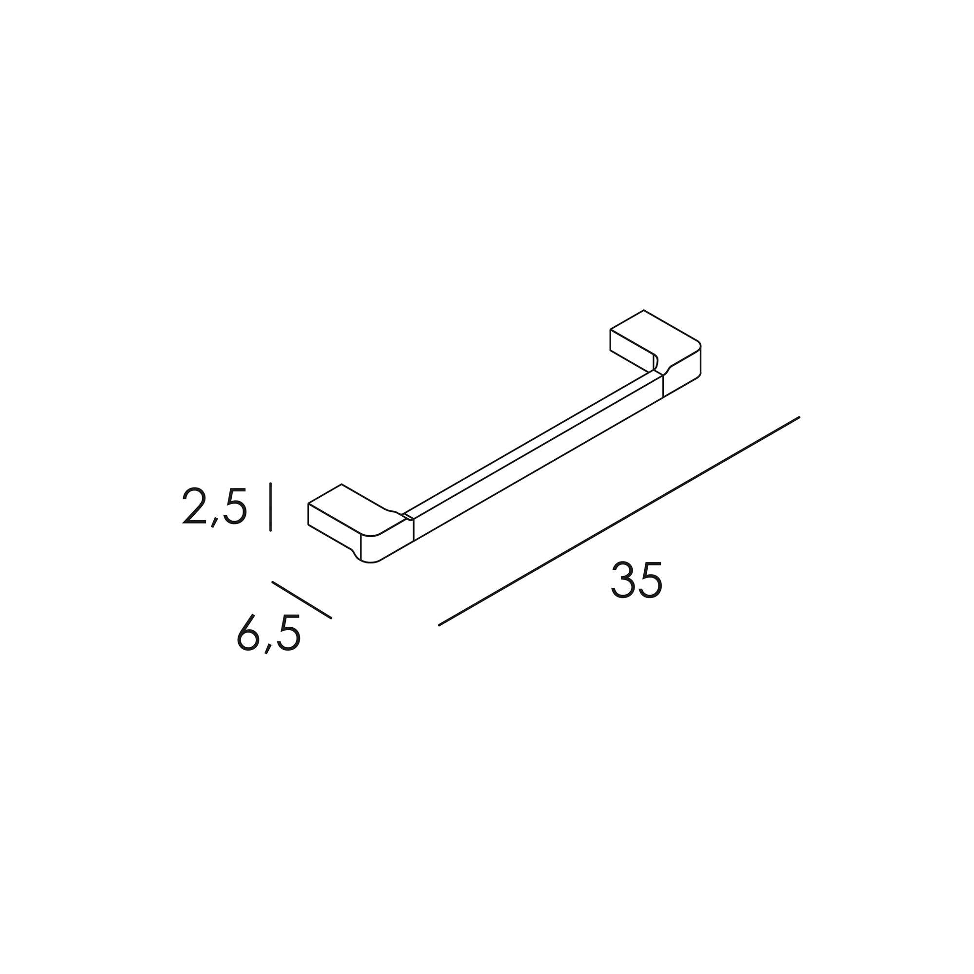 Imagen 2 de Toallero barra Yass Manillons Torrent - Blanco mate 35 cm Blanco mate
