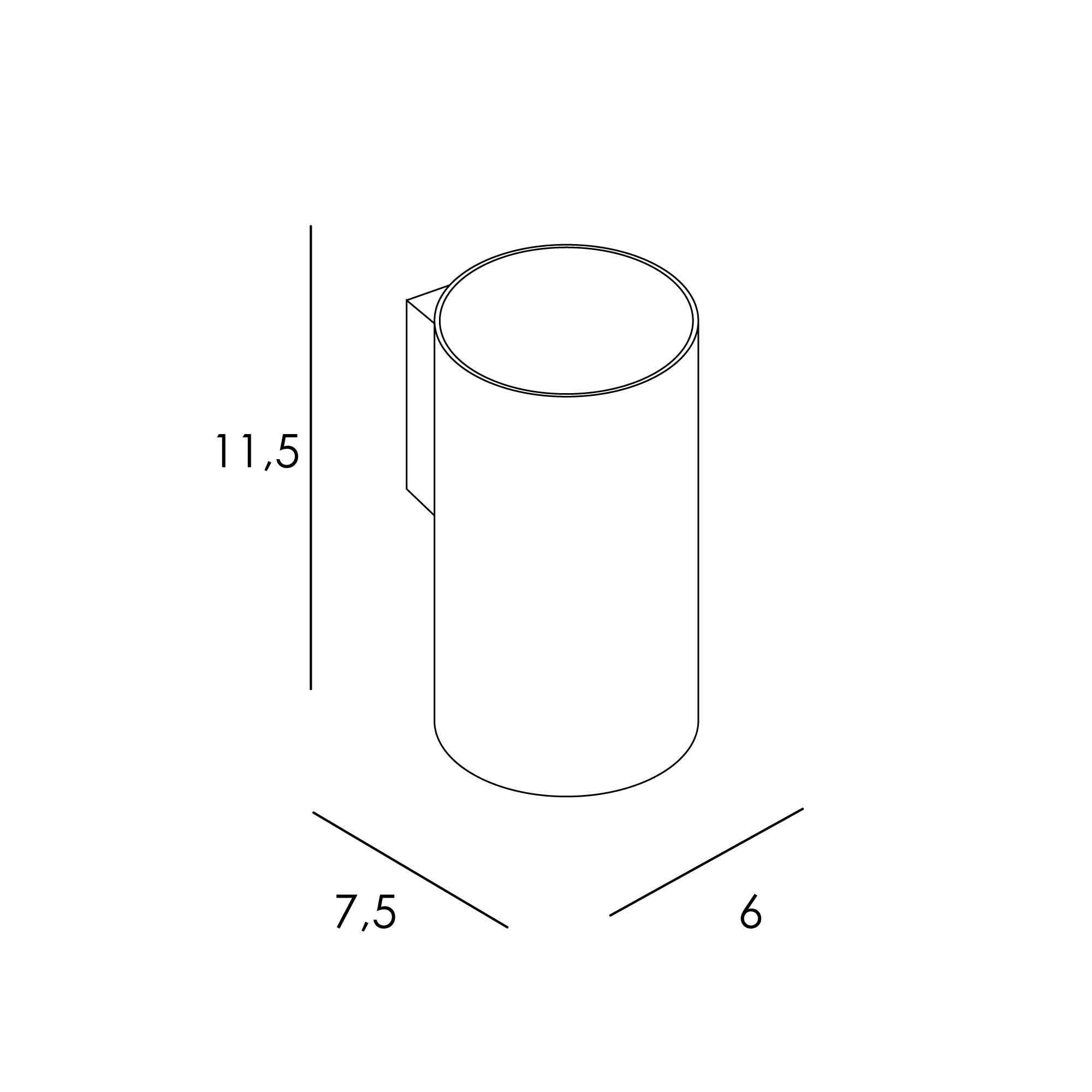 Imagen 2 de Portacepillos de pared Manillons Torrent - Negro mate Negro mate