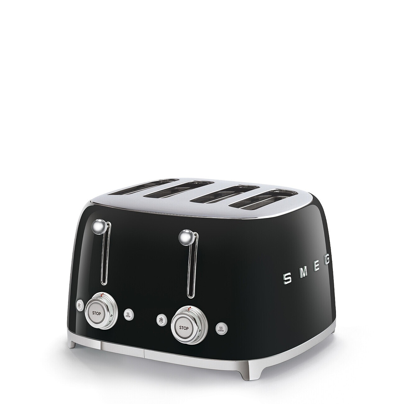 Tostador Smeg TSF03 50'Style con 4 ranuras - Plata Negro-1
