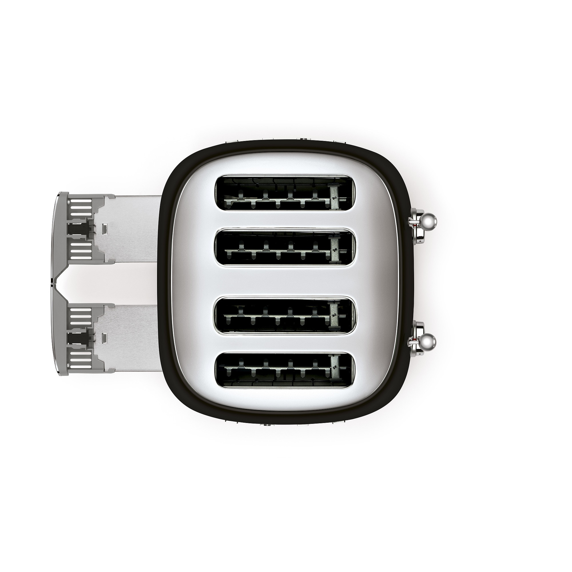 Tostador Smeg TSF03 50'Style con 4 ranuras - Plata Negro-5