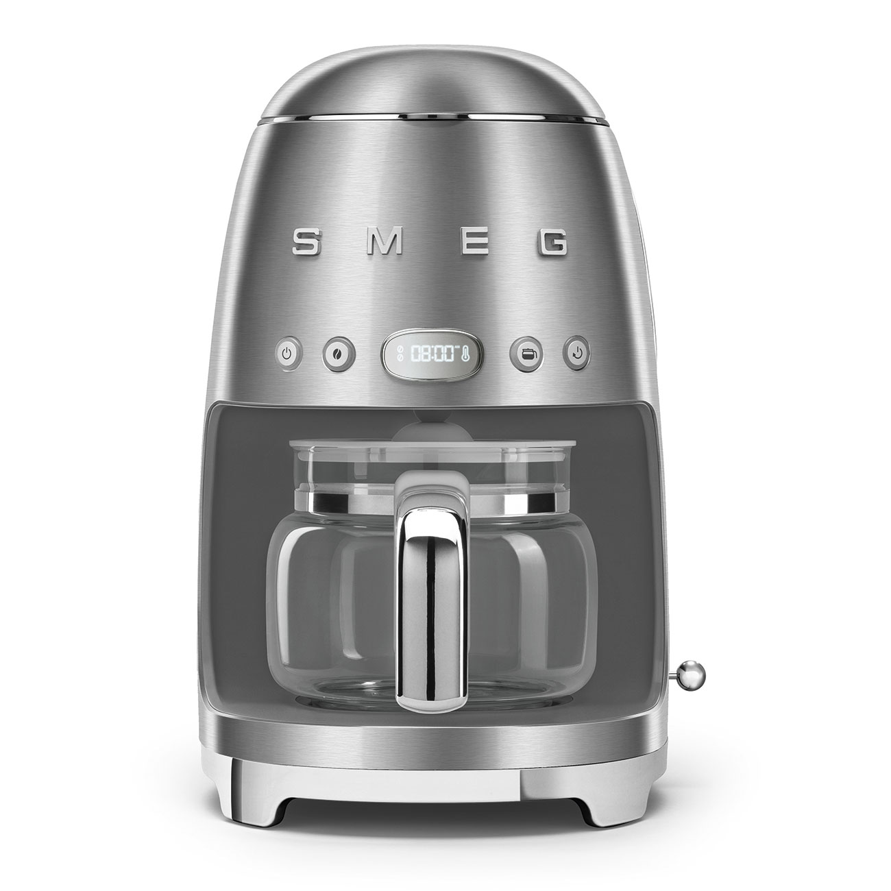 Cafetera de goteo Smeg DCF02RDEU con capacidad para 10 tazas - Plata Plata-1